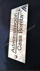 placa para puerta administracion en acero placa para puerta administracion en acero