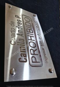 placa personalizada acero cali placa personalizada acero cali