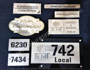 placas en acero precio Placas identificativas para interir y exterior