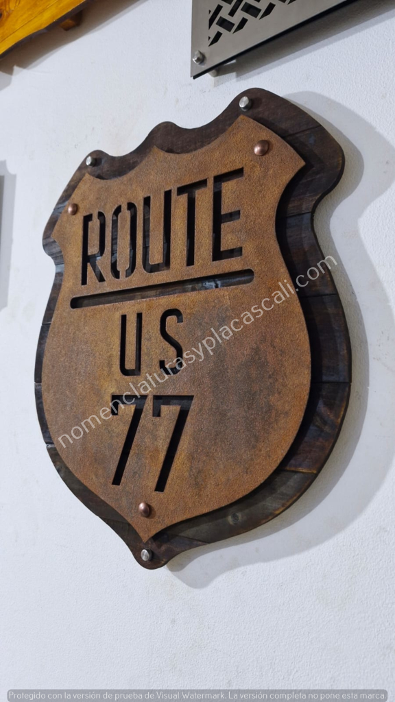 Aviso en acero cali4 Aviso en acero cali4