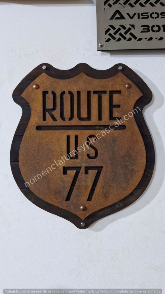 Aviso en acero cali5 Aviso en acero cali5